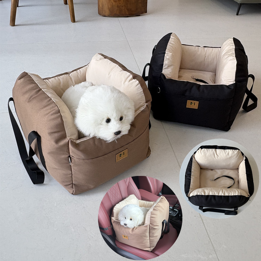 Carriage Bed - ペット用カーシートカバー 安全 防水 子犬用ベッドマット 猫用キャリー ソフトで快適な旅行用犬用カーシートベッド