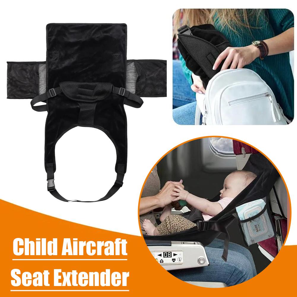 Carriage Bed - 旅行用飛行機ベッド 赤ちゃん用ペダルベッド 子供用飛行機シートエクステンダー サイドポケット付き ポータブルフットレスト ハンモック