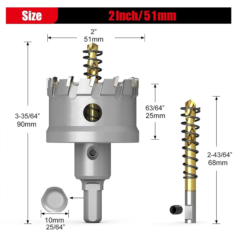 TCT 超硬ホールソーキット超硬チップホールカッターパイロッ - Nozzle Tungsten のレビューと価格