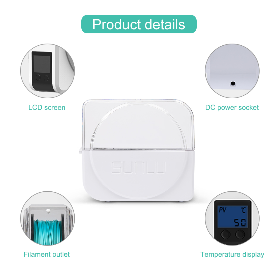 Sunlu-3Dプリンター用フィラメントドライヤーボックス, - Enclosure 3D Printer のレビューと価格