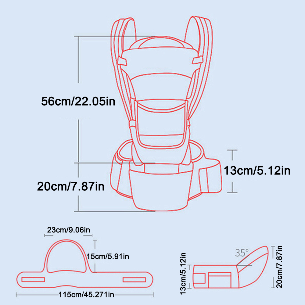 人間工学に基づいたカンガルー型ベビーキャリア,ラップアラウン - Carriage Bed のレビューと価格